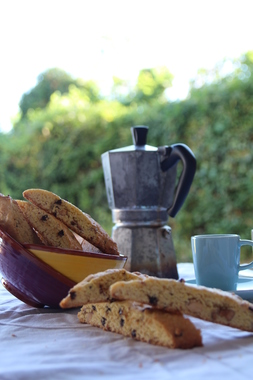 Biscotti med mandel og sjokolade