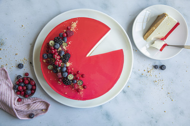 Ostekake med gelélokk