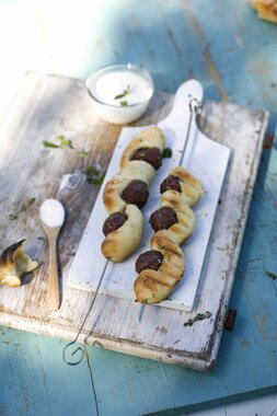 Grillspyd med kjøttboller