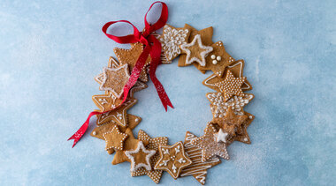 Julekrans av pepperkaker