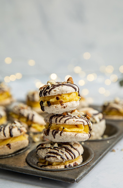 Gule bomber - hasselnøttopper