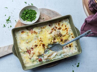 Gratinert lutefisk