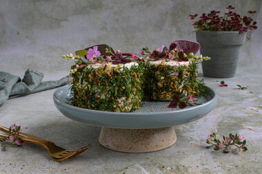 Smørbrødkake med eggesalat