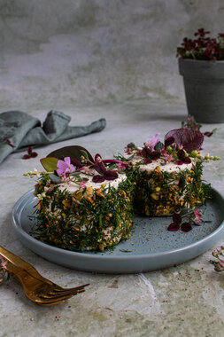 Smørbrødkake med eggesalat