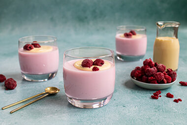 Proteinrik bringebærgelé