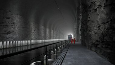 Stad skipstunnel - seilas i tunnelen