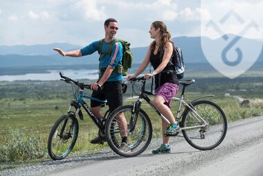 Sykling langs Jotunheimvegen i Valdres