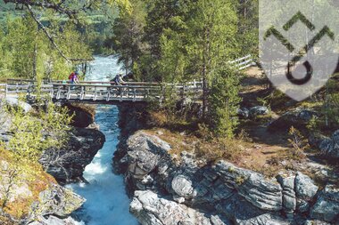 Sykkel ved Grønfossen Lesja