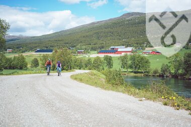 Sykkel langs Gudbrandsdalslågen i Lesja