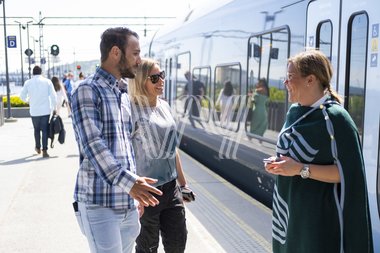 Kunde og konduktør i dialog