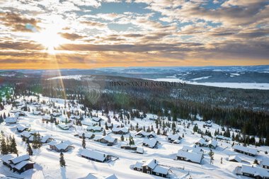 Hytteområdet Birkebeinerbakken  Panorama Sjusjøen