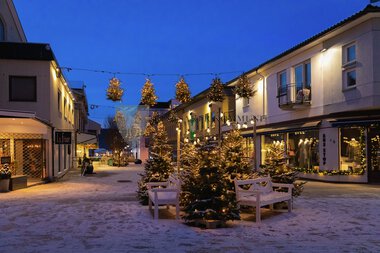 Julestemning i Brumunddal sentrum