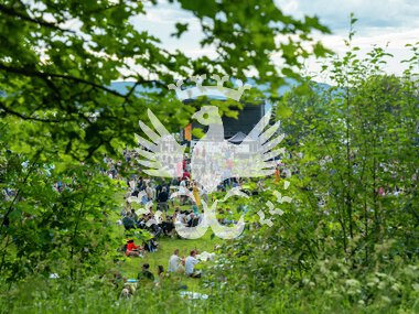 Folkemenge ved Domkirkeodden