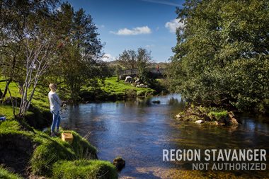 Fisking ved Eikeland Gard, Bjerkreim