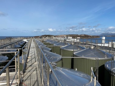 Bilder fra toppen av nye tankpark