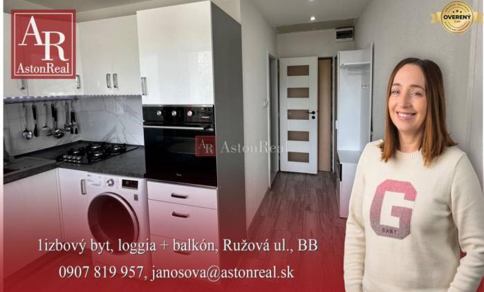 Reality REZERVOVANÉ 1izbový byt, loggia + balkón, Ružová ul., Banská Bystrica