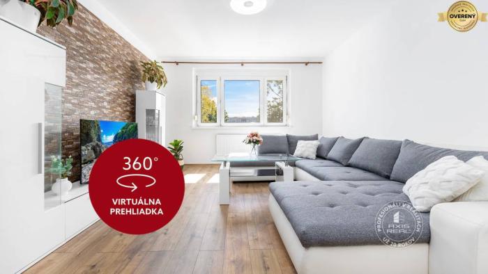 Reality AXIS REAL | Krásny 3-izbový byt s LODŽINOU a PIVNICOU blízko Draždiak