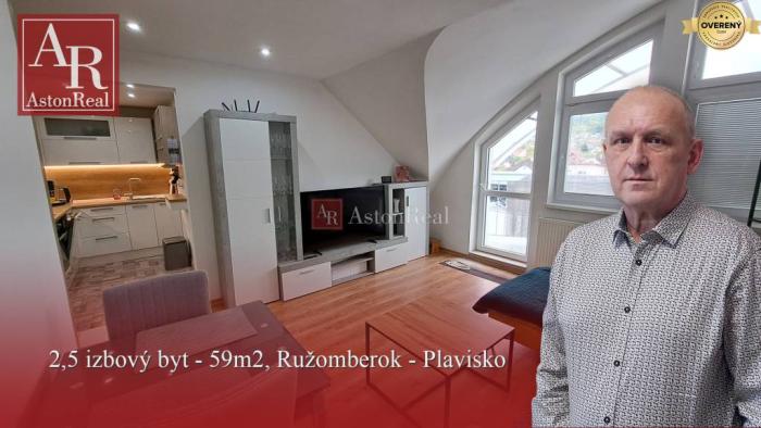 Reality PREDANÉ: 2,5 izbový byt - 59m2, s balkónom, Ružomberok - Plavisko