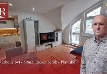 Reality PREDANÉ: 2,5 izbový byt - 59m2, s balkónom, Ružomberok - Plavisko