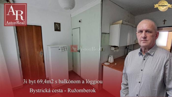 Reality REZERVOVANÉ: 3i byt s balkónom a lóggiou, 69 m2, Ružomberok