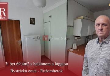 Reality REZERVOVANÉ: 3i byt s balkónom a lóggiou, 69 m2, Ružomberok