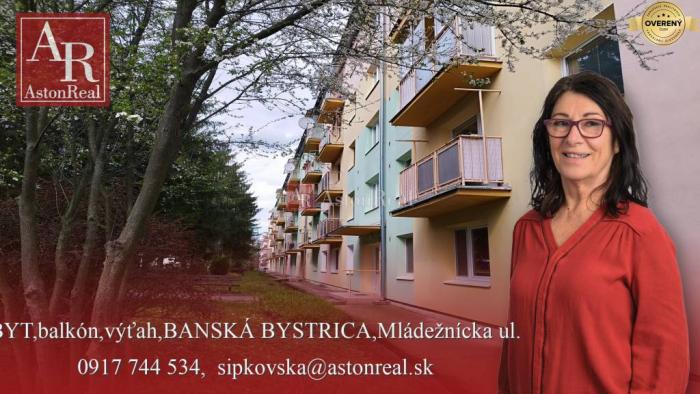 Reality PREDANÝ 2,5 izbový byt, balkón, Banská Bystrica, Mládežnícka ul.