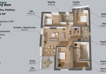 Reality Priestranný 4-izbový apartmán s terasou i parkovaním