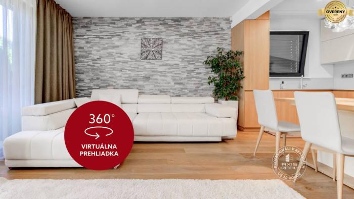 Reality AXIS REAL |  Nádherný 4-izb. byt, 2 x parking, TERASA, ZÁHRADA, Devín