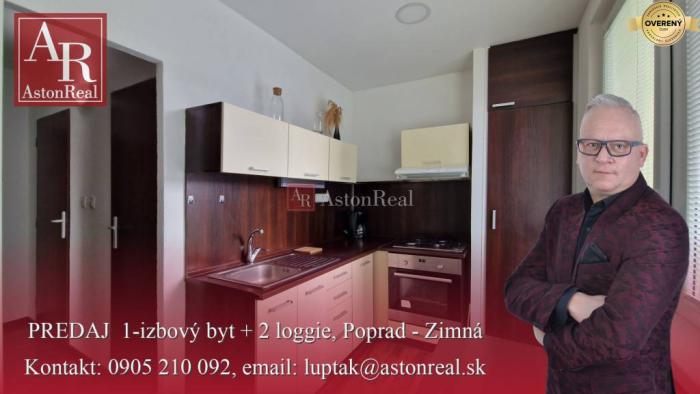 Reality AstonReal: predaj 1-izbový byt 32m2 + 2 loggie, Poprad - Juh 3, Zimná