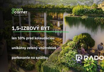Reality RADO | 1,5 izbový byt 45,30m² | Greencorner | Bratislava-Nové mesto