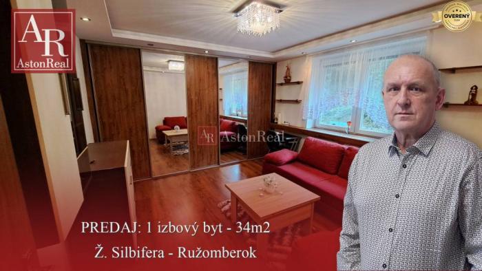 Reality PREDAJ: 1 izbový byt - 34m2, Ružomberok - Ž. Silbigera