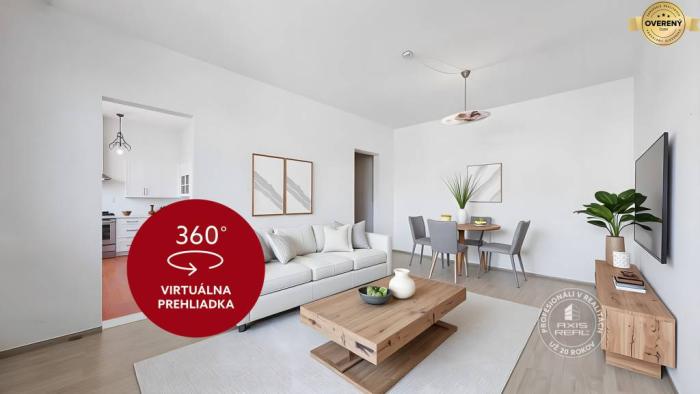 Reality AXIS REAL | SVETLÝ 2-izbový byt v PÔVODNOM STAVE, BA II., Estónska ul.