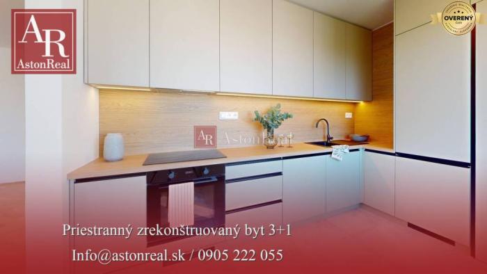 Reality REZERVOVANÉ -  byt 3+1, 70m2, kompletne zrekonštruovaný, Podbreziny