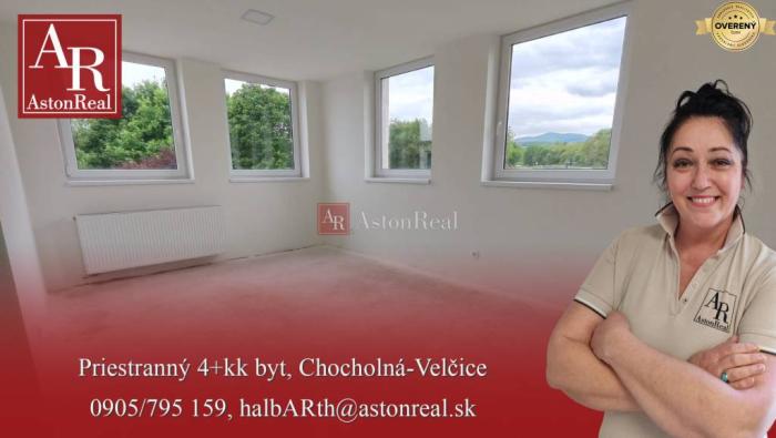 Reality Priestranný byt 4+kk, 98,60m2, 1. poshodie,parkovacie miesto, Chocholn