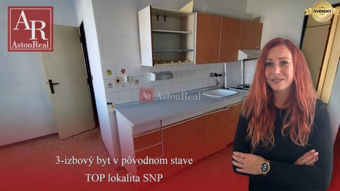 Reality Slnečný 3-izbový byt v pôvodnom stave Pov. Bystrica- SNP
