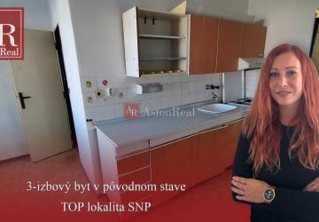 Reality Slnečný 3-izbový byt v pôvodnom stave Pov. Bystrica- SNP