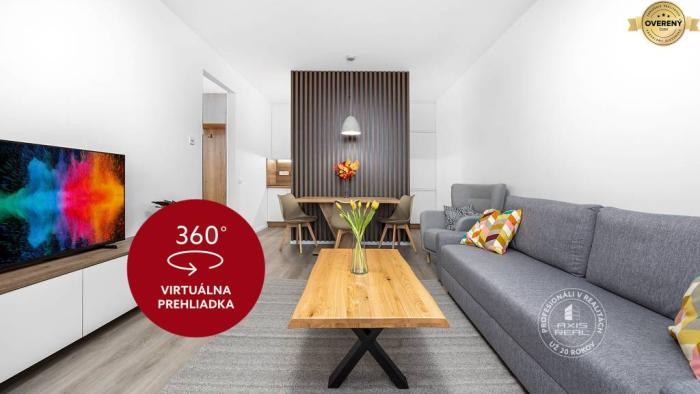 Reality AXIS REAL | 2-izbový byt s LODŽIOU, PARKOVANÍM A KOMUNITNOU TERASOU