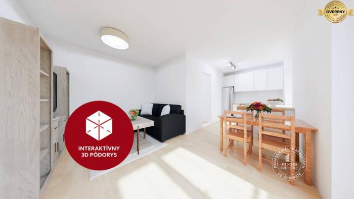 Reality AXIS REAL | Slnečný 2i byt vo výbornej lokalite - nová kuchyňa - výťah