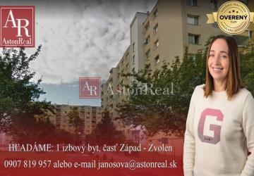 Reality HĽADÁME: 2 izbový byt, časť Západ - Zvolen