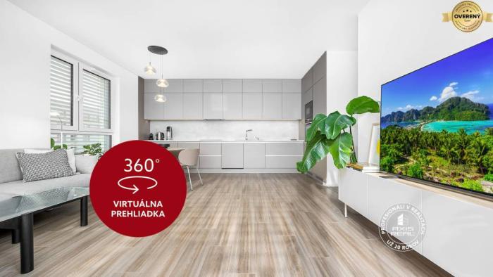 Reality AXIS REAL | 3-izb. byt s LODŽIOU, KLIMATIZÁCIOU a 2 GARÁŽOVÝMI MIESTAM