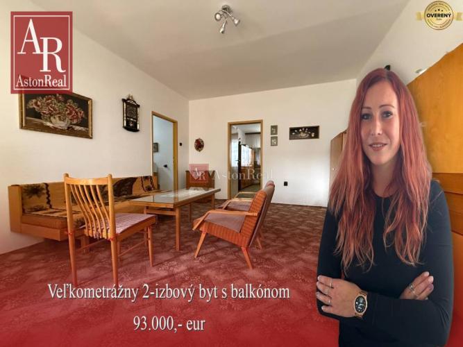 Reality Veľkometrážny 2-izbový byt s balkónom v tichej lokalite- 70m2