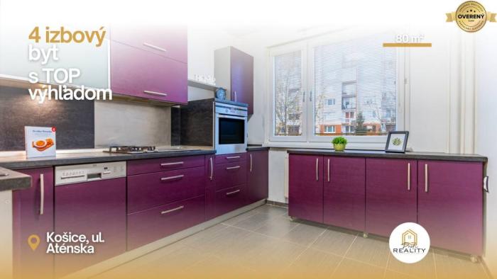 Reality PREDAJ - Priestranný 4-izbový byt s krásnym výhľadom a loggiou- 80 m²