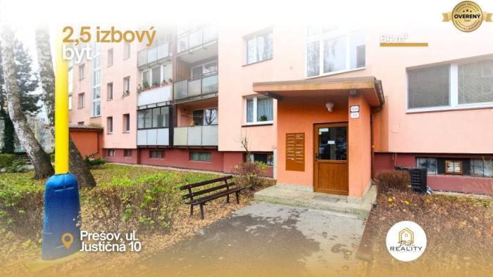 Reality PREDAJ | 2,5 izbový byt, 64 m², Justičná 10, Prešov