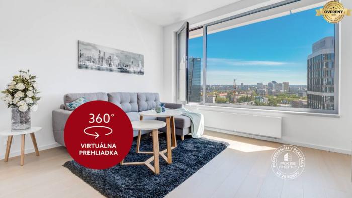 Reality AXIS REAL | Luxusný slnečný 2-i byt, klíma, lodžia, parking, SKY PARK