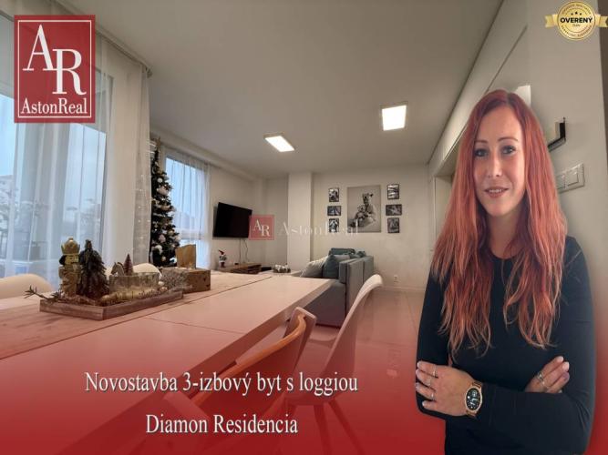 Reality Príjemný 3-izbový byt s loggiou v novostavbe Diamon Residence- 63m2