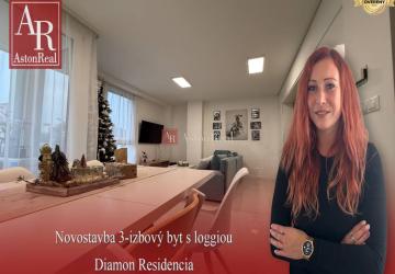 Reality Príjemný 3-izbový byt s loggiou v novostavbe Diamon Residence- 63m2
