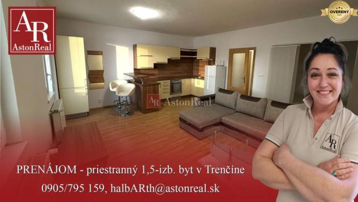 Reality PRENÁJOM! Byt 1,5 izb. byt, 41m2,balkón, zariadený, Východná, Trenčín