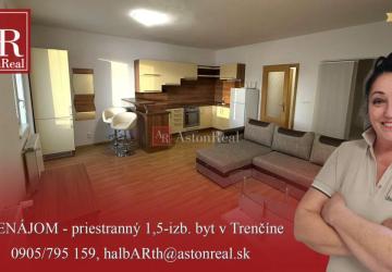 Reality PRENÁJOM! Byt 1,5 izb. byt, 41m2,balkón, zariadený, Východná, Trenčín