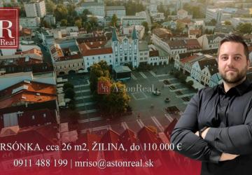 Reality HĽADÁM pre klienta: GARSÓNKA, cca 22 m2, ŽILINA, do 110.000 €