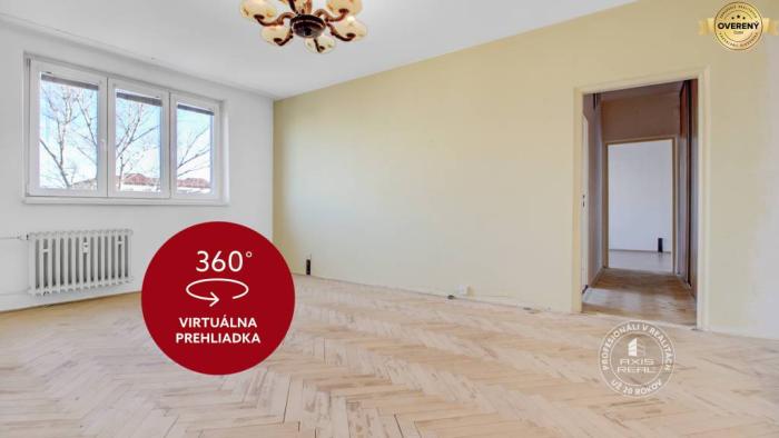 Reality AXIS REAL | 3-izbový byt, loggia, balkón, pivnica, Ružinov, Exnárova